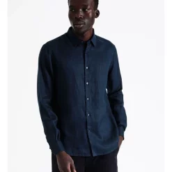 Alternative view of Buy ???? Blaq Bondi Linen Long Sleeve Relaxed ???? Shirt In Navy ????