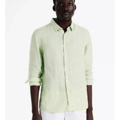 Best deal ???? Blaq Bondi Linen Long Sleeve Relaxed ???? Shirt In Sage ????