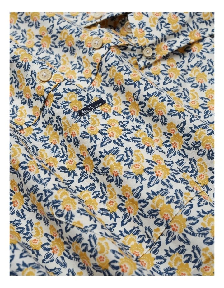 Best Sale ???? Ben Sherman Block Botanical Print Short Sleeve ???? Shirt In Yellow ✔️ 6 Best Sale ???? Ben Sherman Block Botanical Print Short Sleeve ???? Shirt In Yellow ✔️ - Image 4
