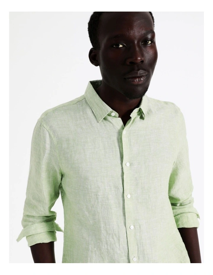 Best deal ???? Blaq Bondi Linen Long Sleeve Relaxed ???? Shirt In Sage ???? 4 Best deal ???? Blaq Bondi Linen Long Sleeve Relaxed ???? Shirt In Sage ???? - Image 2