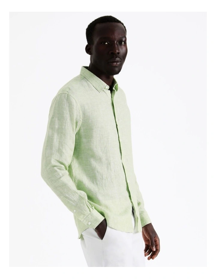 Best deal ???? Blaq Bondi Linen Long Sleeve Relaxed ???? Shirt In Sage ???? 7 Best deal ???? Blaq Bondi Linen Long Sleeve Relaxed ???? Shirt In Sage ???? - Image 5