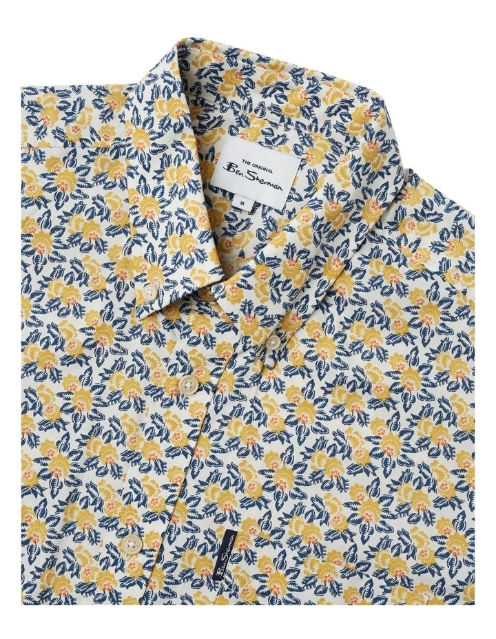 Best Sale ???? Ben Sherman Block Botanical Print Short Sleeve ???? Shirt In Yellow ✔️ 7 Best Sale ???? Ben Sherman Block Botanical Print Short Sleeve ???? Shirt In Yellow ✔️ - Image 5