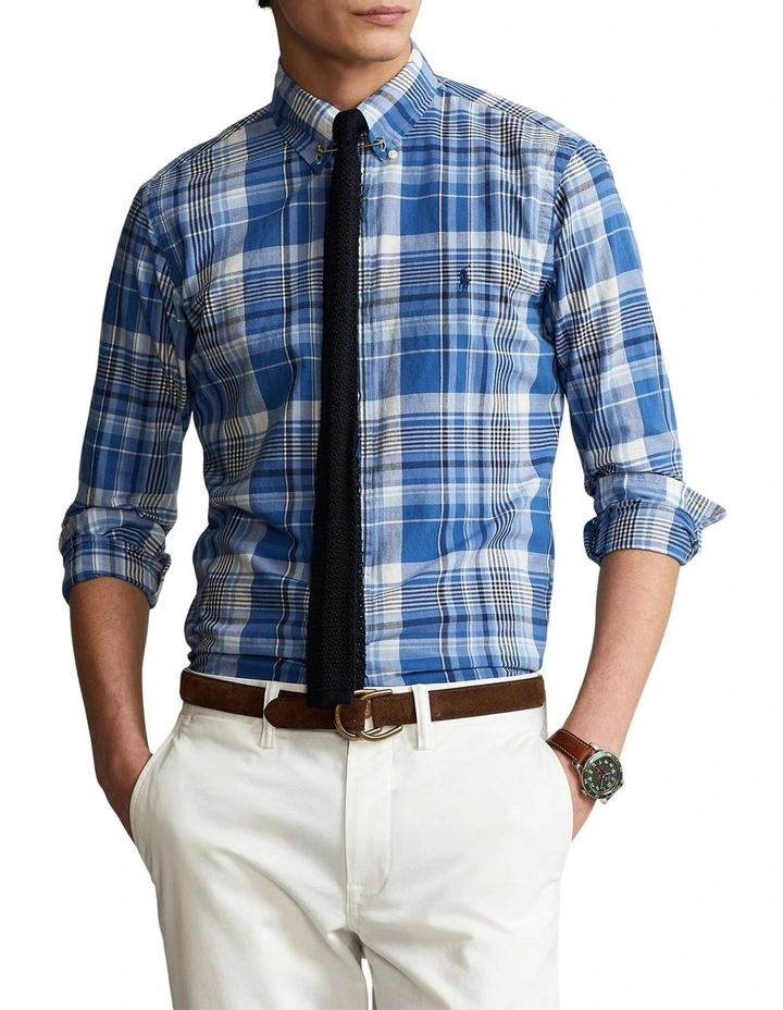 Flash Sale ???? Polo Ralph Lauren Classic Fit Madras ???? Shirt In Blue ✨ 3 Flash Sale ???? Polo Ralph Lauren Classic Fit Madras ???? Shirt In Blue ✨