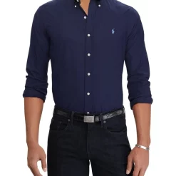 Wholesale ???? Polo Ralph Lauren Classic Fit Stretch Poplin ???? Shirt In Navy ⭐