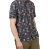 Budget ???? Ben Sherman Geo Tile Print Short Sleeve ???? Shirt In Marine ⌛ -Industrie Shop unnamed file 117