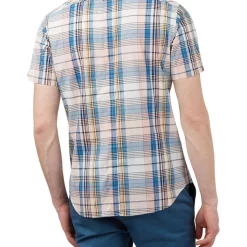 Alternative view of Best Pirce ???? Ben Sherman Large Madras Check Short Sleeve ???? Shirt In Blue Denim ????