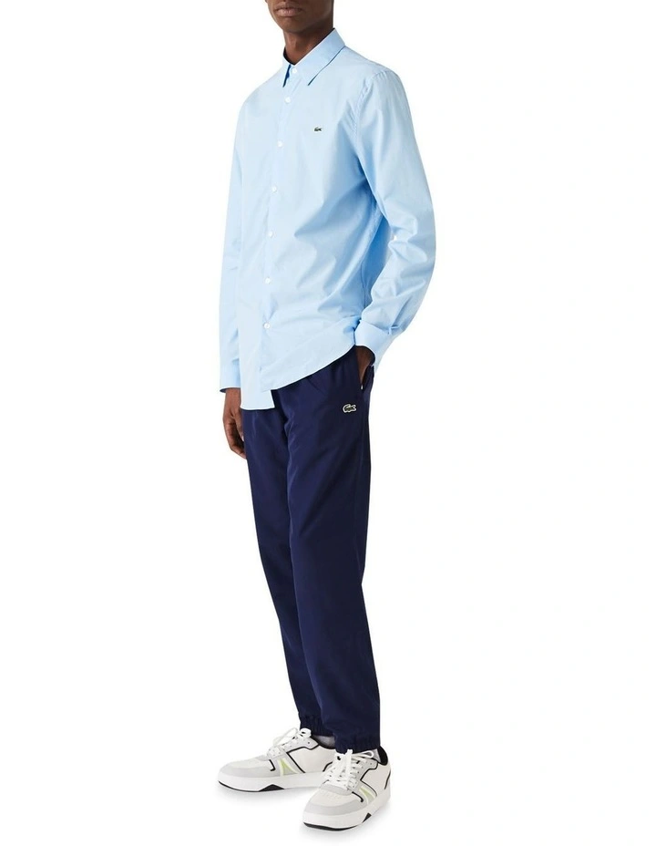 Promo ???? Lacoste Long Sleeve Slim Stretch Poplin ???? Shirt In Overview Blue ❤️ 4 Promo ???? Lacoste Long Sleeve Slim Stretch Poplin ???? Shirt In Overview Blue ❤️ - Image 2