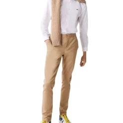 Cheapest ✔️ Lacoste Long Sleeve Slim Stretch Poplin ???? Shirt In White ????