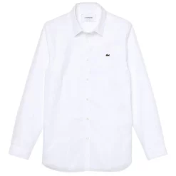 Cheapest ✔️ Lacoste Long Sleeve Slim Stretch Poplin ???? Shirt In White ???? -Industrie Shop unnamed file 1405