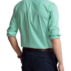 Alternative view of Best reviews of ⌛ Polo Ralph Lauren Slim Fit Striped Stretch Poplin ???? Shirt In Green ✨