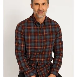 Alternative view of Best reviews of ???? Reserve Rowling Brushed Check Long Sleeve ???? Shirt In Burgundy ????