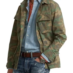 New ???? Polo Ralph Lauren Camo Ripstop Overshirt In Green ????