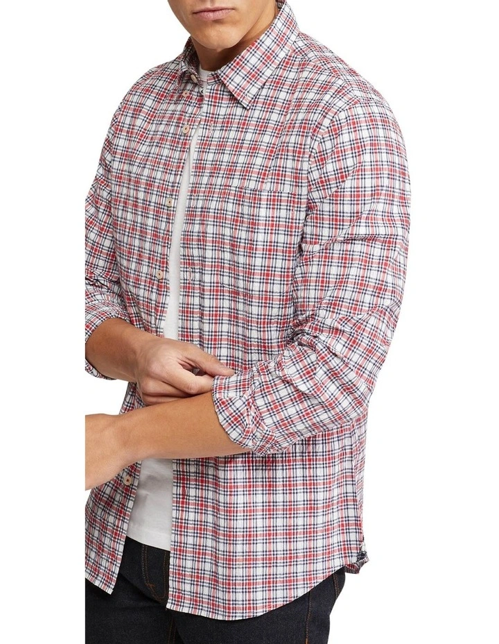 Deals ⭐ Oxford Portland Seersucker Check Regular ???? Shirt In Blue/Red ⌛ 6 Deals ⭐ Oxford Portland Seersucker Check Regular ???? Shirt In Blue/Red ⌛ - Image 4