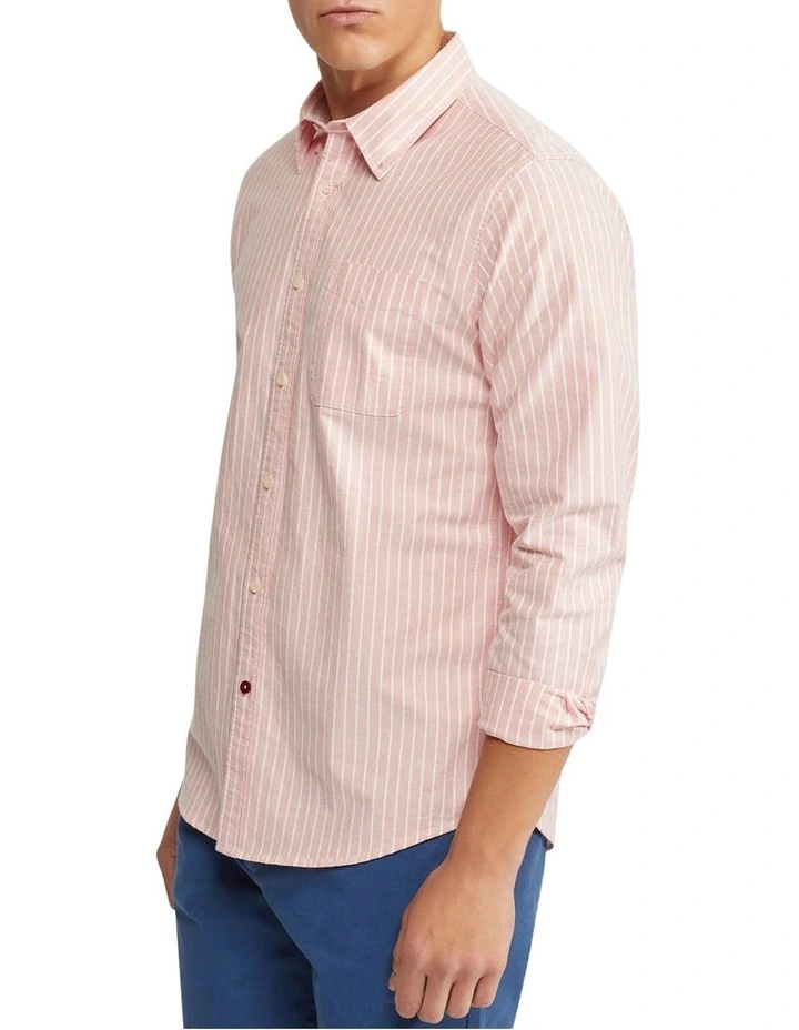 Buy ✔️ Portland Oxford Weave Striped ???? Shirt In Orange/White ???? 4 Buy ✔️ Portland Oxford Weave Striped ???? Shirt In Orange/White ???? - Image 2
