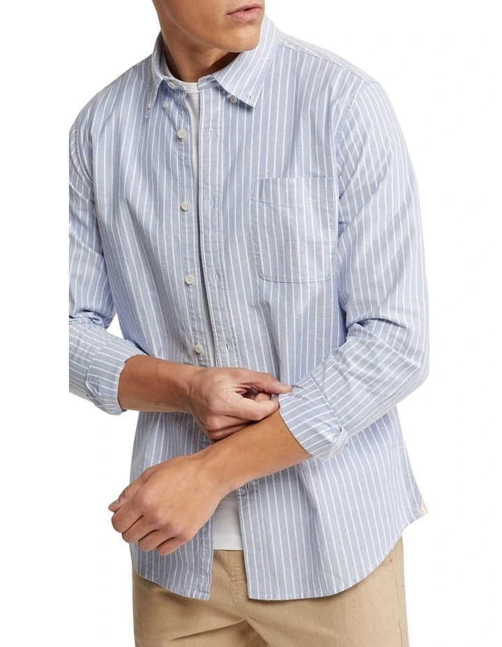 Brand new ???? Portland Oxford Weave Striped ???? Shirt In Blue/White ???? 6 Brand new ???? Portland Oxford Weave Striped ???? Shirt In Blue/White ???? - Image 4