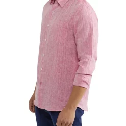 Alternative view of Coupon ⌛ Oxford Holloway Pure Linen ???? Shirt In Pink ⌛
