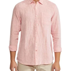 Budget ???? Oxford Holloway Pure Linen ???? Shirt In Orange ⭐