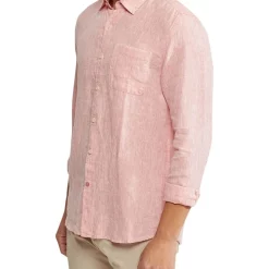 Alternative view of Budget ???? Oxford Holloway Pure Linen ???? Shirt In Orange ⭐