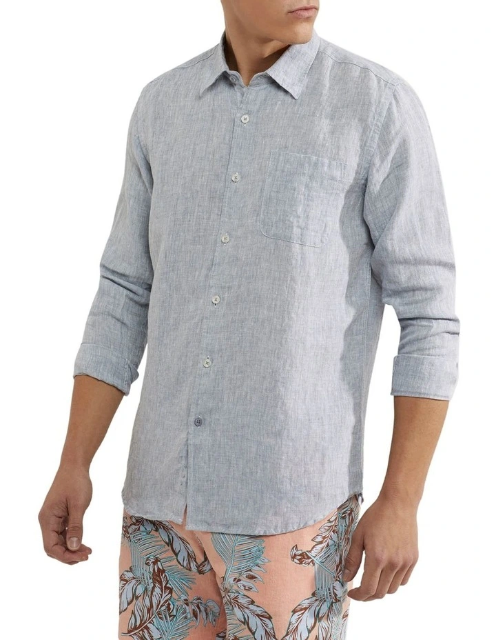 Flash Sale ???? Oxford Holloway Pure Linen ???? Shirt In Grass Green ⌛ 4 Flash Sale ???? Oxford Holloway Pure Linen ???? Shirt In Grass Green ⌛ - Image 2