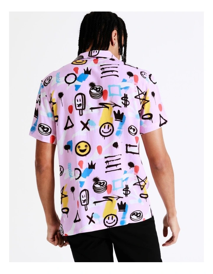 Deals ???? Kenji Acland Print Short Sleeve Rayon ???? Shirt In Purple ❤️ 8 Deals ???? Kenji Acland Print Short Sleeve Rayon ???? Shirt In Purple ❤️ - Image 6
