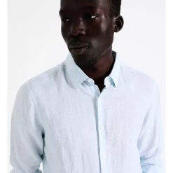 Alternative view of Best Pirce ???? Blaq Bondi Linen Long Sleeve Relaxed ???? Shirt Light Blue ⭐