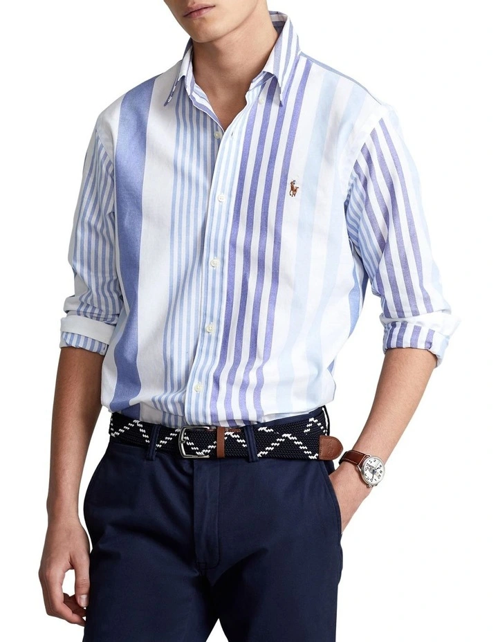 Best deal ⌛ Polo Ralph Lauren Classic Fit Striped Oxford ???? Shirt In Purple/White ???? 3 Best deal ⌛ Polo Ralph Lauren Classic Fit Striped Oxford ???? Shirt In Purple/White ????