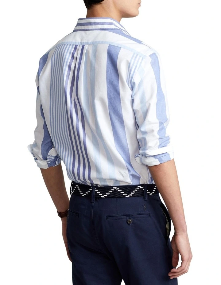 Best deal ⌛ Polo Ralph Lauren Classic Fit Striped Oxford ???? Shirt In Purple/White ???? 4 Best deal ⌛ Polo Ralph Lauren Classic Fit Striped Oxford ???? Shirt In Purple/White ???? - Image 2