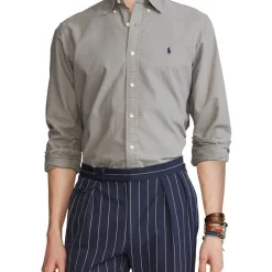 Best deal ???? Polo Ralph Lauren Classic Fit Garment-Dyed Oxford ???? Shirt Grey ????