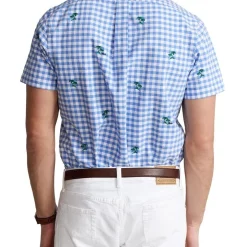 Alternative view of Best Sale ✔️ Polo Ralph Lauren Classic Fit Palm Tree Oxford ???? Shirt In Blue ????