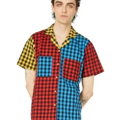 Best Pirce ⭐ Dangerfield Festive Gingham Short Sleeve ???? Shirt Multi ????