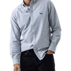 Wholesale ⌛ Rodd & Gunn Oxford Stripe 3 Long Sleeve Sports Fit ???? Shirt Arctic ????