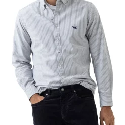 Cheap ???? Rodd & Gunn Oxford Stripe 2 Long Sleeve Sports Fit ???? Shirt Seaspray ????