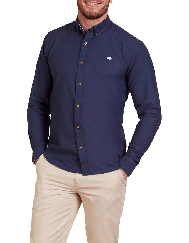 Budget ???? Raging Bull Signature Oxford Long Sleeve ???? Shirt Navy ???? 3 Budget ???? Raging Bull Signature Oxford Long Sleeve ???? Shirt Navy ????