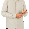 Discount ???? Mr Simple Linen Long Sleeve ???? Shirt Brown ✔️ -Industrie Shop unnamed file 2568