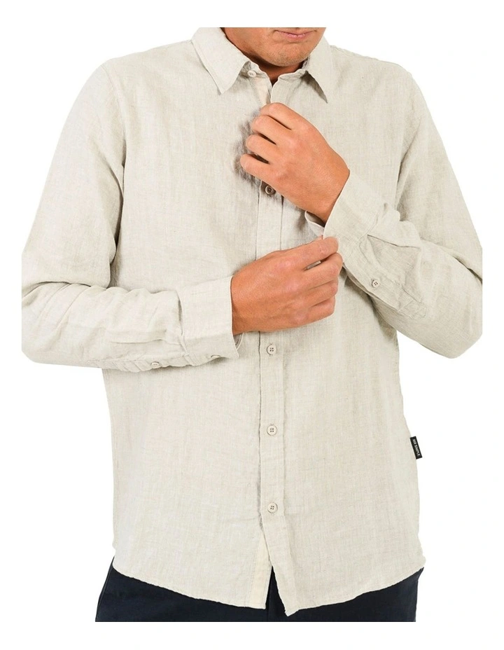 Discount ???? Mr Simple Linen Long Sleeve ???? Shirt Brown ✔️ 4 Discount ???? Mr Simple Linen Long Sleeve ???? Shirt Brown ✔️ - Image 2