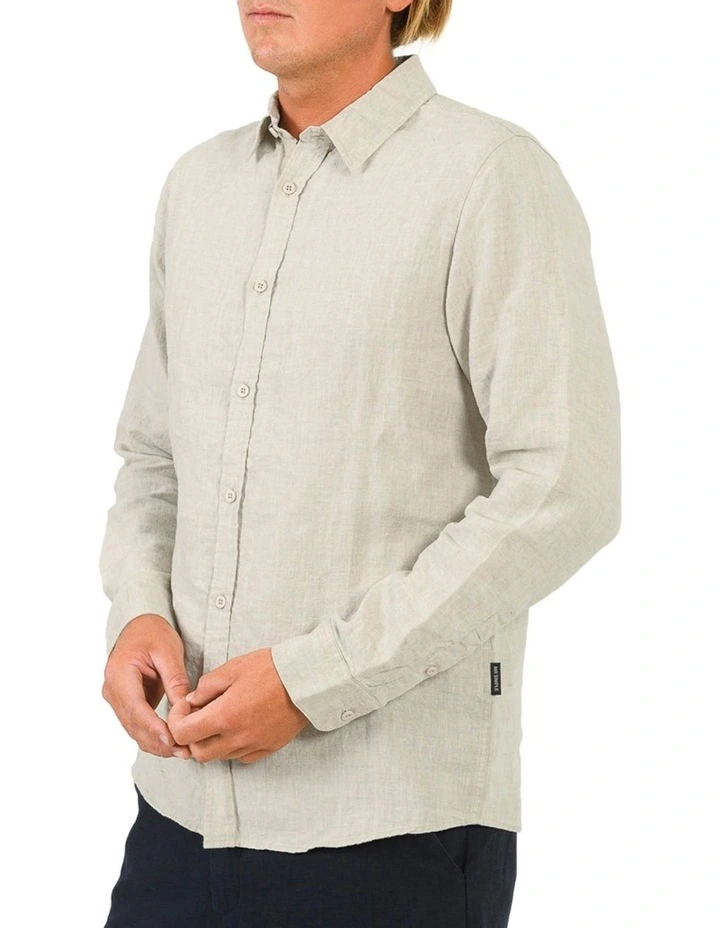 Discount ???? Mr Simple Linen Long Sleeve ???? Shirt Brown ✔️ 8 Discount ???? Mr Simple Linen Long Sleeve ???? Shirt Brown ✔️ - Image 6