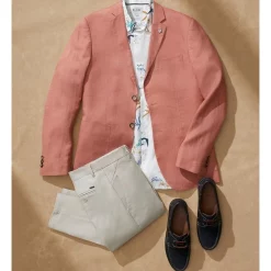 Alternative view of Best deal ???? Blaq Felix Floral Print Short Sleeve Linen Blend ???? Shirt In White ????