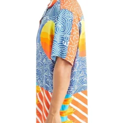 Alternative view of Budget ???? Nana Judy Ortega Printed ???? Shirt In Blue/Orange ????