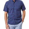 Promo ???? Gazman Casual Madras Check Short Sleeve ???? Shirt In Navy ???? -Industrie Shop unnamed file 314