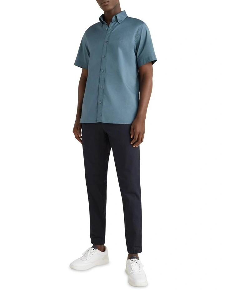 Best deal ???? Tommy Hilfiger Natural Soft Poplin Short Sleeve ???? Shirt In Mercury Marine ✨ 6 Best deal ???? Tommy Hilfiger Natural Soft Poplin Short Sleeve ???? Shirt In Mercury Marine ✨ - Image 4