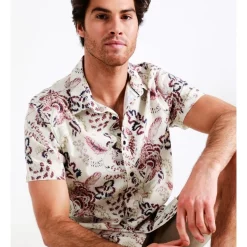 Deals ???? Maddox Belongil Linen Blend Print Short Sleeve ???? Shirt In Ecru ???? -Industrie Shop unnamed file 38