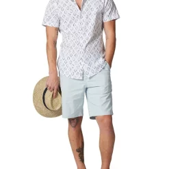 Alternative view of Deals ???? Rodd & Gunn Penguin Place Short Sleeve Sports Fit ???? Shirt In Snow/Blue ????