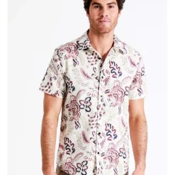 Deals ???? Maddox Belongil Linen Blend Print Short Sleeve ???? Shirt In Ecru ???? -Industrie Shop unnamed file 41