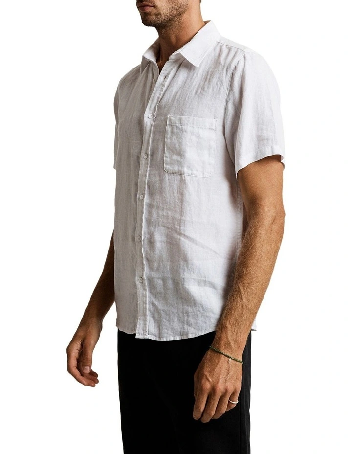 Best deal ❤️ Mr Simple Linen Short Sleeve ???? Shirt White ???? 4 Best deal ❤️ Mr Simple Linen Short Sleeve ???? Shirt White ???? - Image 2