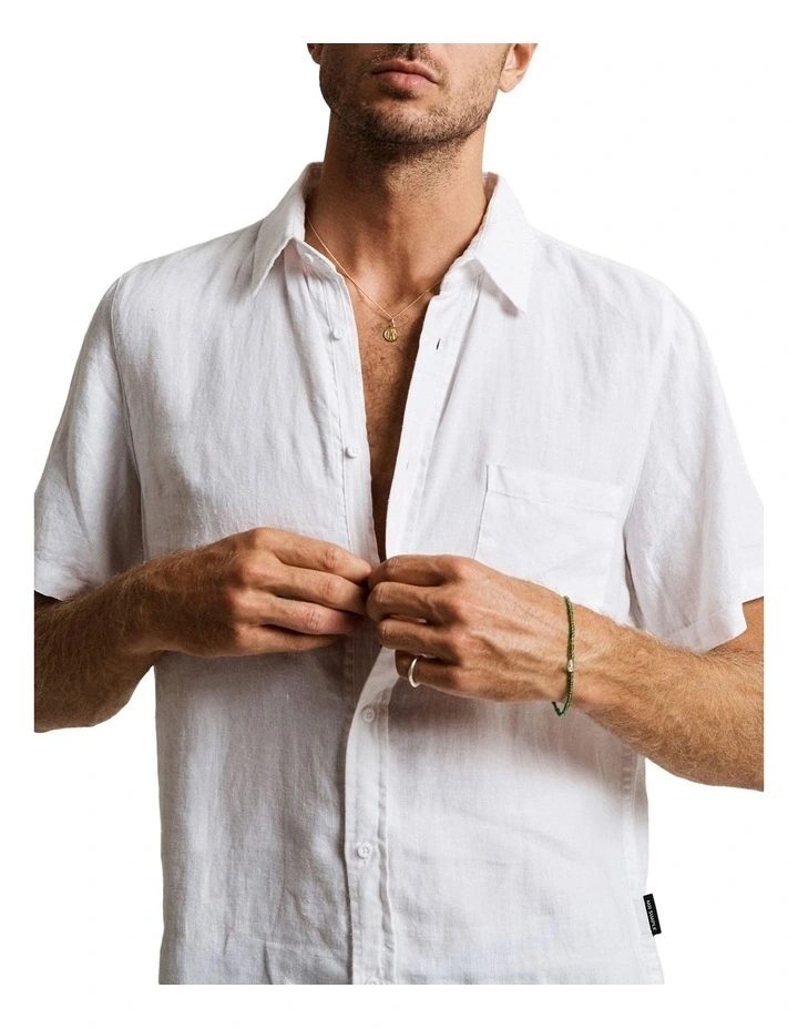 Best deal ❤️ Mr Simple Linen Short Sleeve ???? Shirt White ???? 6 Best deal ❤️ Mr Simple Linen Short Sleeve ???? Shirt White ???? - Image 4