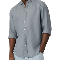 Coupon ???? Industrie The Trinidad Linen Long Sleeve ???? Shirt In Blue ✨