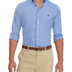 Wholesale ???? Polo Ralph Lauren Classic Fit Stretch Poplin ???? Shirt In Blue ????