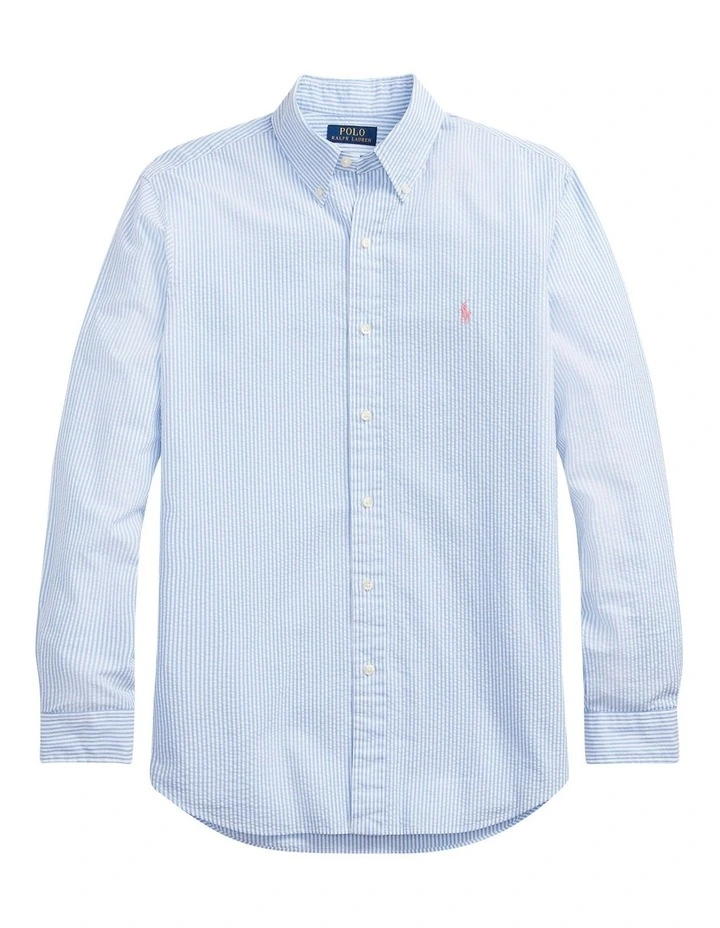Deals ???? Polo Ralph Lauren Classic Fit Seersucker ???? Shirt In Blue ???? 6 Deals ???? Polo Ralph Lauren Classic Fit Seersucker ???? Shirt In Blue ???? - Image 4