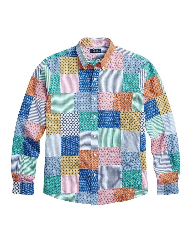 Best Pirce ✔️ Polo Ralph Lauren Classic Fit Patchwork Seersucker ???? Shirt In Multi ⭐ 6 Best Pirce ✔️ Polo Ralph Lauren Classic Fit Patchwork Seersucker ???? Shirt In Multi ⭐ - Image 4