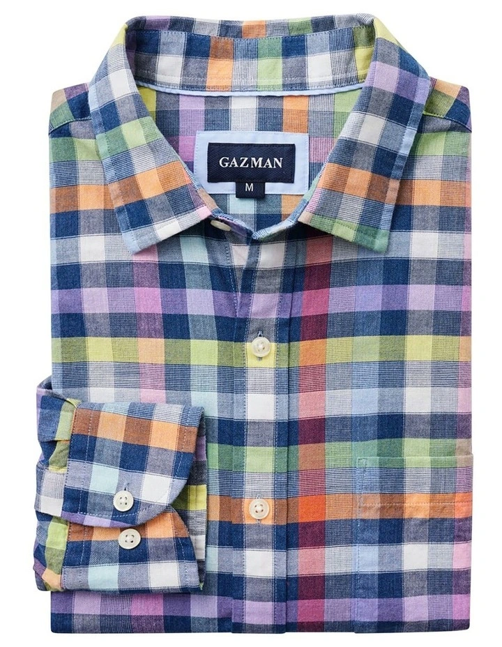 Best Pirce ???? Gazman Casual Long Sleeve ???? Shirt In Multi Check ⌛ 6 Best Pirce ???? Gazman Casual Long Sleeve ???? Shirt In Multi Check ⌛ - Image 4